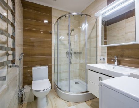 Interior photography, modern bathroom with shower Interior photography, modern bathroom with shower